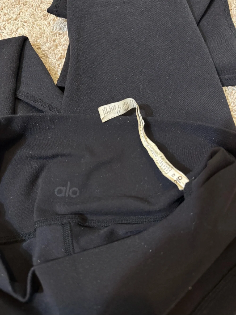 ALO Yoga Black Flared High-Waist Pants Size M